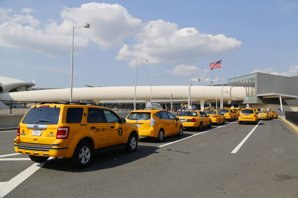 taxi transport fra lufthavnen John F Kennedy New York til centrum